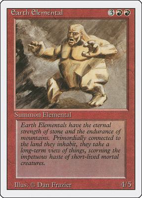 Earth Elemental card from Revised Edition