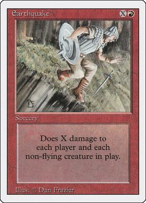 Earthquake card from Revised Edition