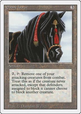 Ebony Horse card from Revised Edition