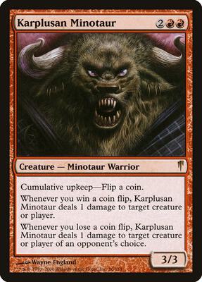 Karplusan Minotaur card from Coldsnap