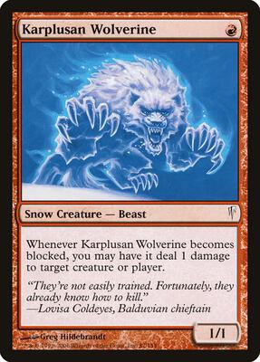 Karplusan Wolverine card from Coldsnap