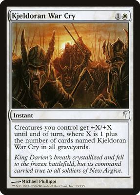 Kjeldoran War Cry card from Coldsnap
