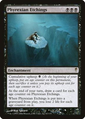 Phyrexian Etchings card from Coldsnap