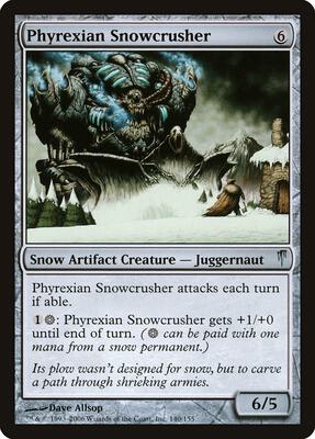 Phyrexian Snowcrusher card from Coldsnap