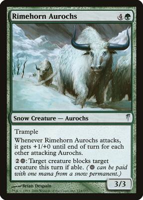 Rimehorn Aurochs card from Coldsnap