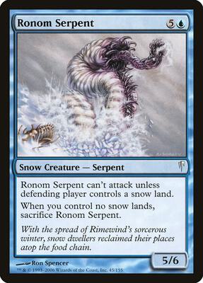 Ronom Serpent card from Coldsnap