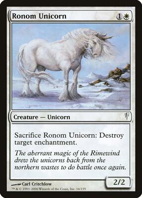 Ronom Unicorn card from Coldsnap