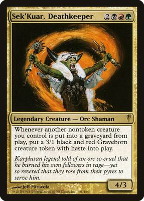 Sek'Kuar, Deathkeeper card from Coldsnap