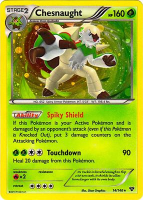 Chesnaught - 14/146 (Cosmos Holo) card from Blister Exclusives