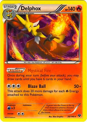 Delphox - 26/146 (Cosmos Holo) card from Blister Exclusives