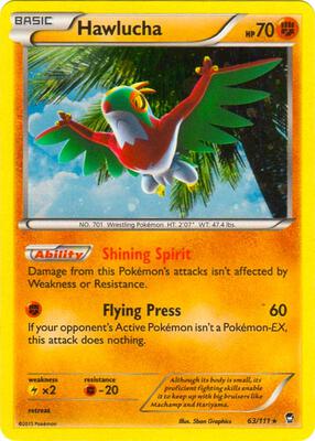 Hawlucha - 63/111 (Cosmos Holo) card from Blister Exclusives