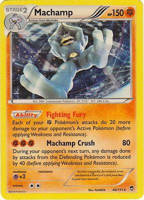 Machamp - 46/111 (Cosmos Holo) card from Blister Exclusives