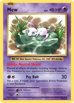Mew - 53/108 (XY Evolutions) card from Deck Exclusives