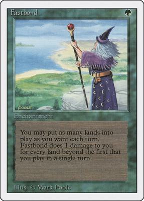 Fastbond card from Revised Edition