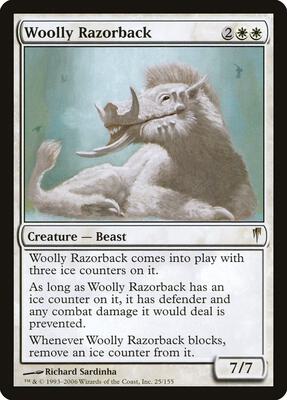 Woolly Razorback card from Coldsnap