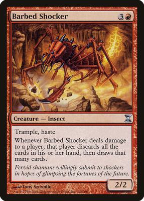 Barbed Shocker card from Time Spiral
