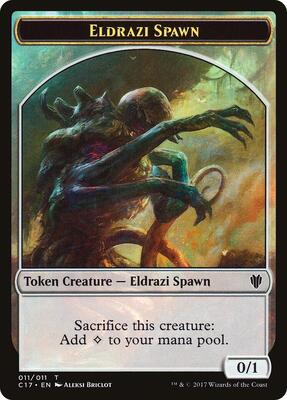 Eldrazi Spawn // Vampire Double-Sided Token card from Commander 2017