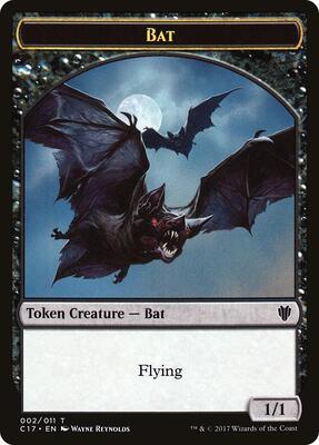 Bat // Vampire Double-Sided Token card from Commander 2017