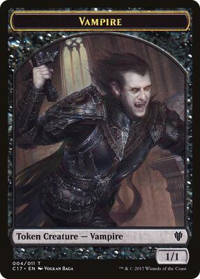 Vampire // Zombie Double-sided Token card from Commander 2017