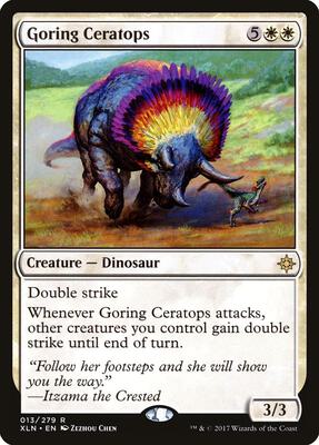 Goring Ceratops card from Ixalan