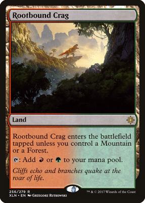 Rootbound Crag card from Ixalan