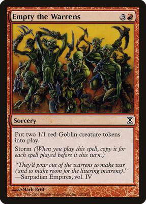 Empty the Warrens card from Time Spiral