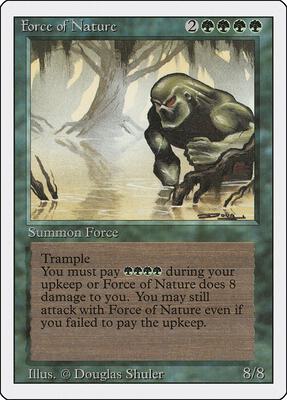 Force of Nature card from Revised Edition