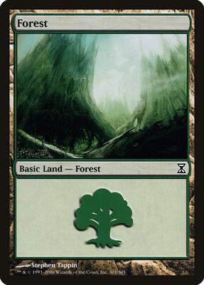 Forest (301) card from Time Spiral