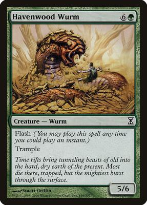 Havenwood Wurm card from Time Spiral