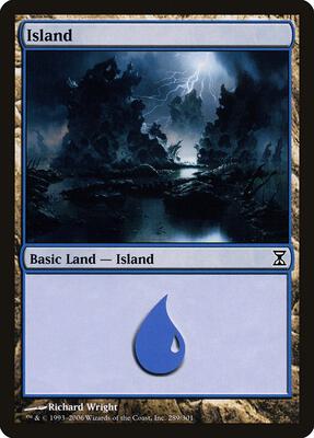 Island (289) card from Time Spiral