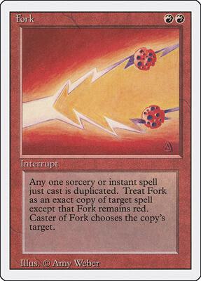 Fork card from Revised Edition