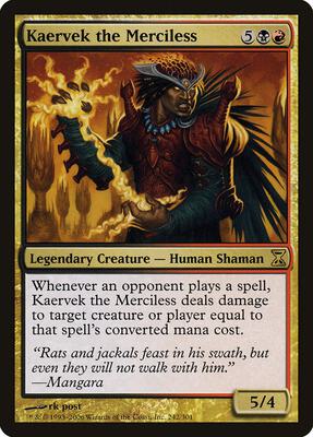 Kaervek the Merciless card from Time Spiral
