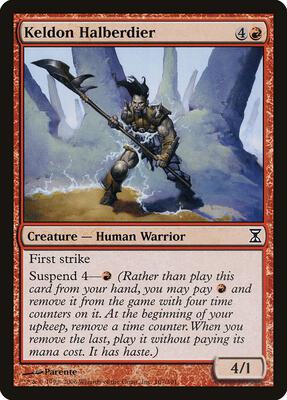 Keldon Halberdier card from Time Spiral