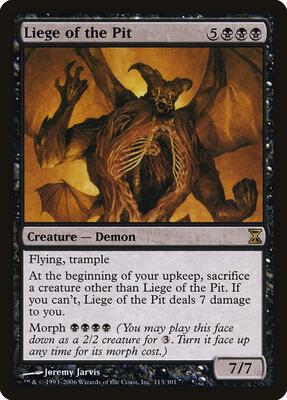 Liege of the Pit card from Time Spiral