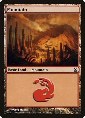Mountain (297) card from Time Spiral