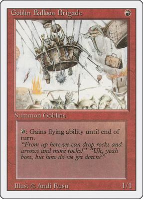 Goblin Balloon Brigade card from Revised Edition