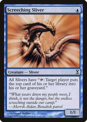 Screeching Sliver card from Time Spiral
