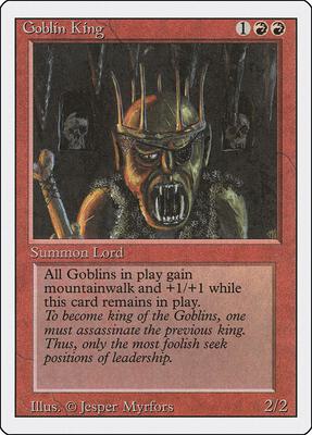 Goblin King card from Revised Edition