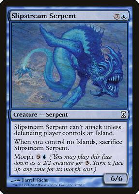 Slipstream Serpent card from Time Spiral