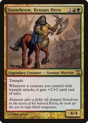 Stonebrow, Krosan Hero card from Time Spiral