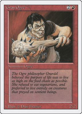 Gray Ogre card from Revised Edition