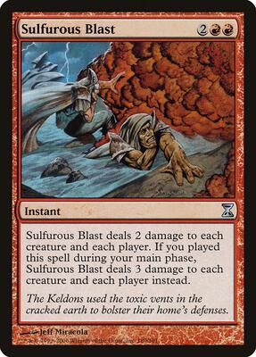 Sulfurous Blast card from Time Spiral
