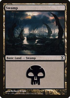 Swamp (293) card from Time Spiral