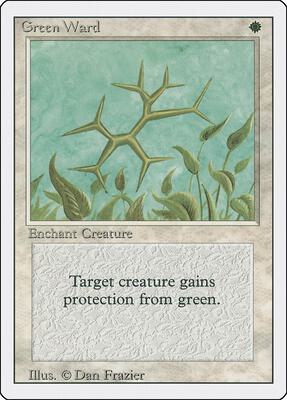 Green Ward card from Revised Edition