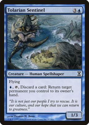 Tolarian Sentinel card from Time Spiral