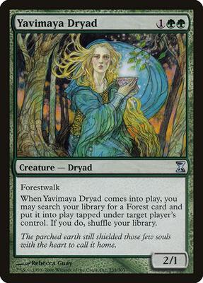Yavimaya Dryad card from Time Spiral