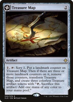 Treasure Map card from Ixalan