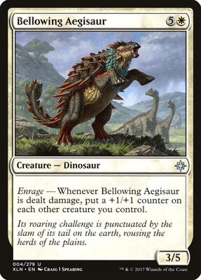 Bellowing Aegisaur card from Ixalan