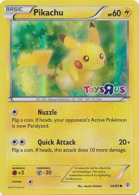 Pikachu - 26/83 (Toys R Us) card from Miscellaneous Cards & Products