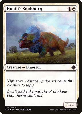 Huatli's Snubhorn card from Ixalan